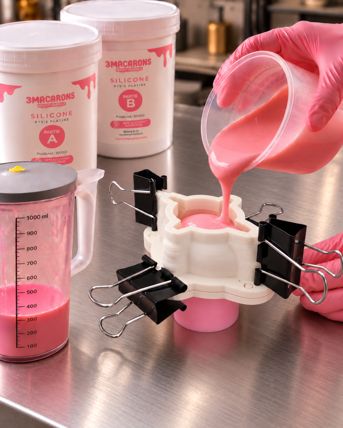 coulée silicone alimentaire moule 3D